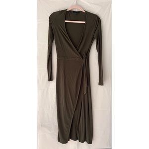 Olive Maxi Dress- long sleeve